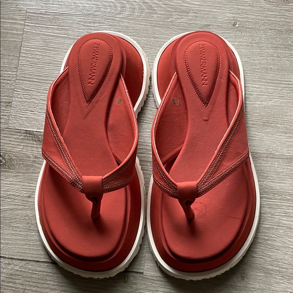 Zimmermann Red Scuba Flip Flops